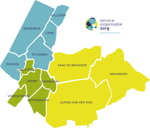 Kaart met gemeenten 